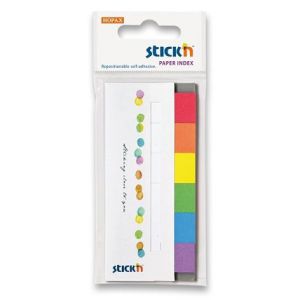 Zakładki indeksujące Stick'n 45x15mm, 180szt Rainbow eco